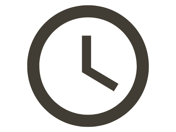 Clip Art of a grey clock displaying the time 4 o'clock